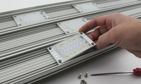 Daytime Pendix LED modules being fitted